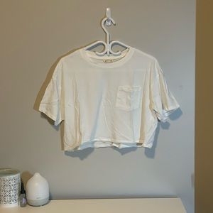 Basic white cropped top